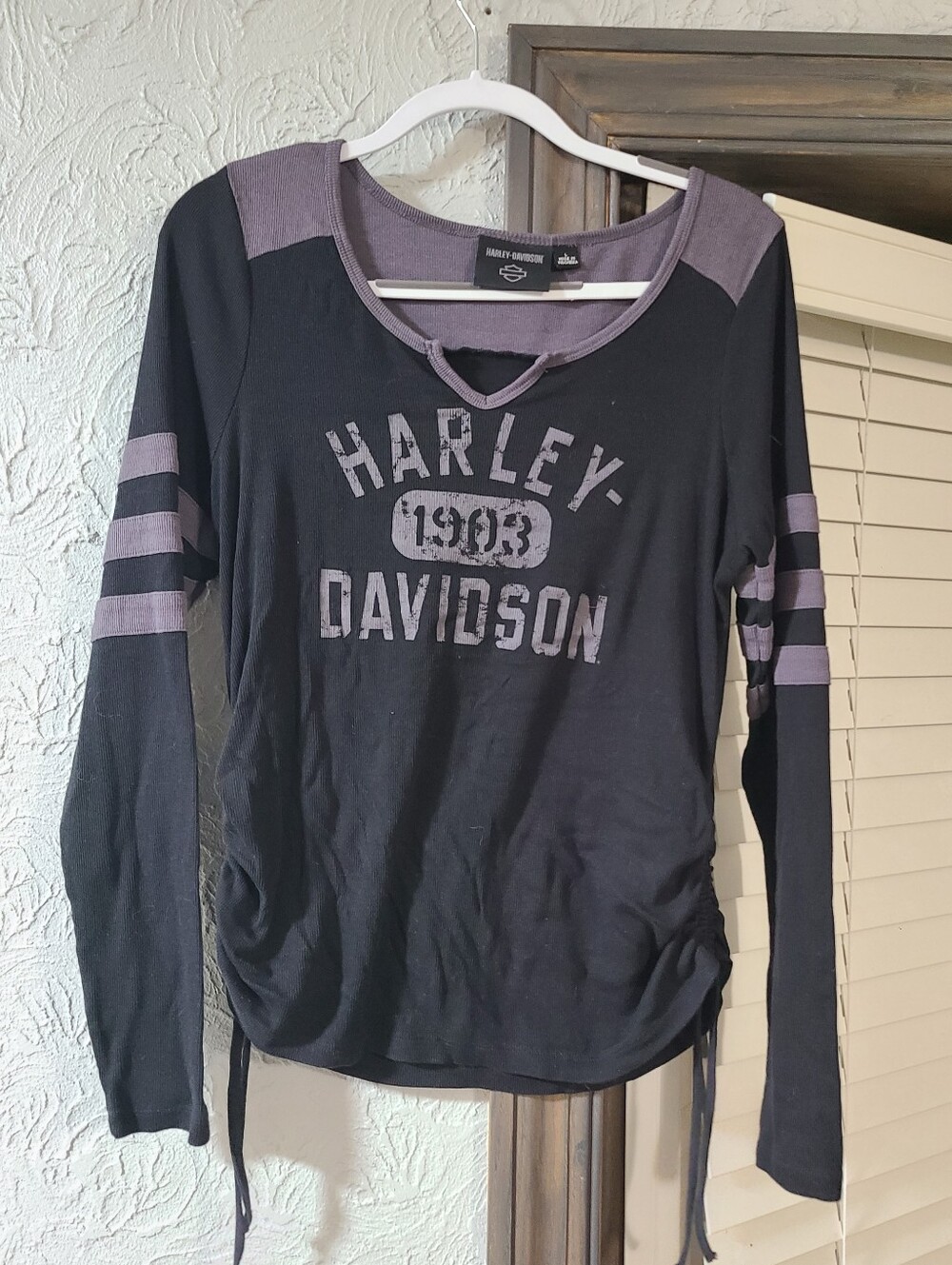 Harley-Davidson Womens Race Her Long Sleeve Knit Top - Size Large